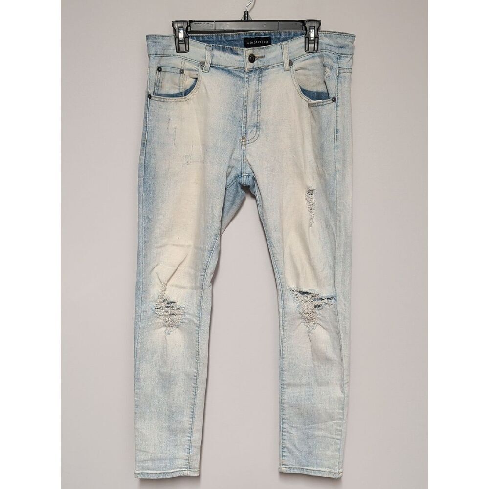Aeropostale Light Blue Distressed Skinny Jeans